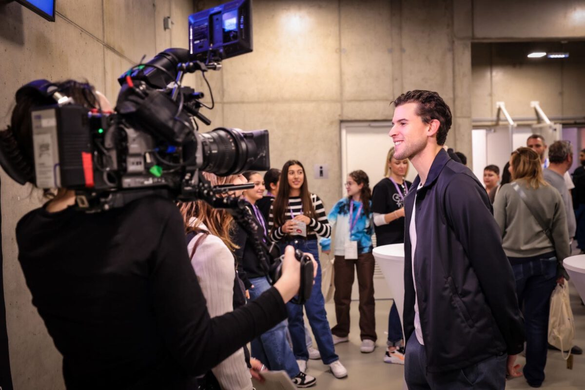 Dominic Thiem beim Interview mit Puls24 beim CAPE 10 Innovationsgipfel.