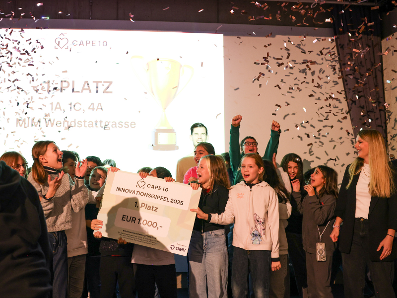 Die Gewinner des 1. Platzes beim Klassenwettbewerb zu Geothermie